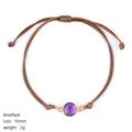 Pulseira de cristal natural retro boêmio tecido à mão ajustável corte de pedra bruta transfronteiriça fornecimento especial
