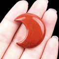 1602-30Mm lua, forma crescente de pedra de ágata de cristal natural DIY lua não porosa acessórios material