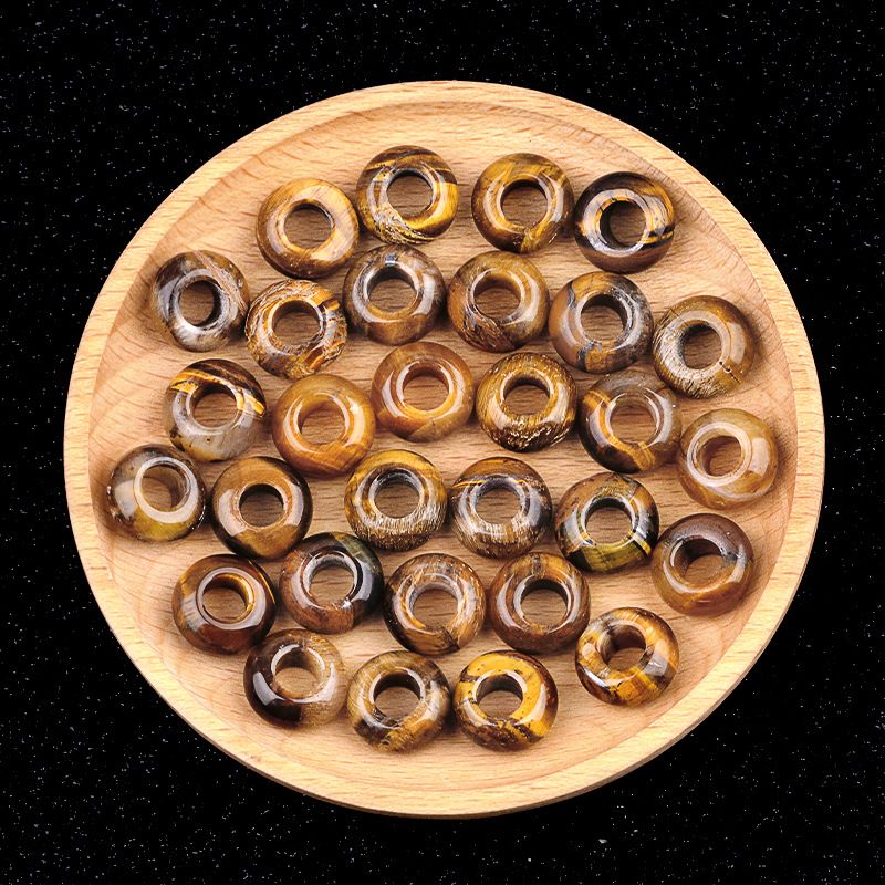325-Grânulos de orifícios grandes 8 * 14mm de cristal de ábaco de ágata material de acessórios tecidos à mão DIY