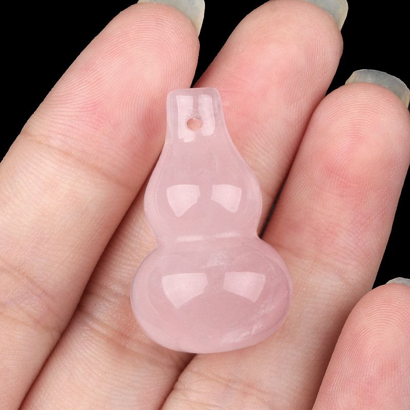 30Mm pingente de cabaça de cristal natural, tecido cultural e acessórios de jogo DIY jade ágata pequeno pingente de cabaça de jóias
