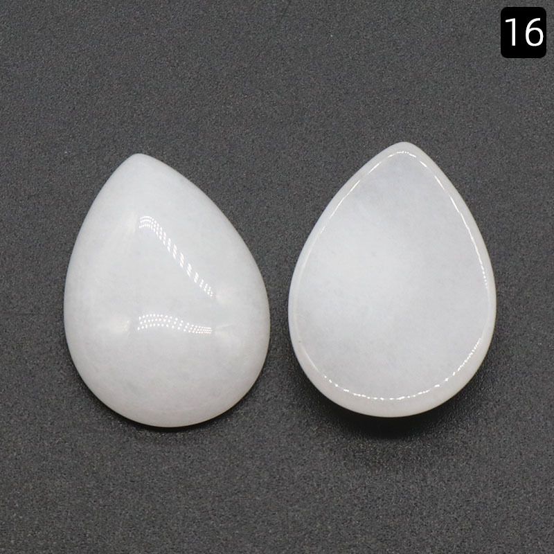 1235-18 × 25 superfície do anel de gota de água, cristal natural única superfície curva geométrica DIY jóias incrustadas com acessórios de pedra solta