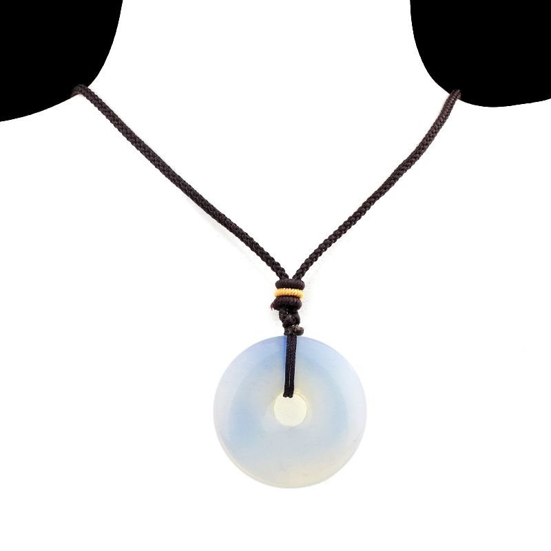 Colar de fivela de segurança 2326-30Mm, fivela de segurança de ágata de cristal, pingente de anel de buraco grande olho de tigre.