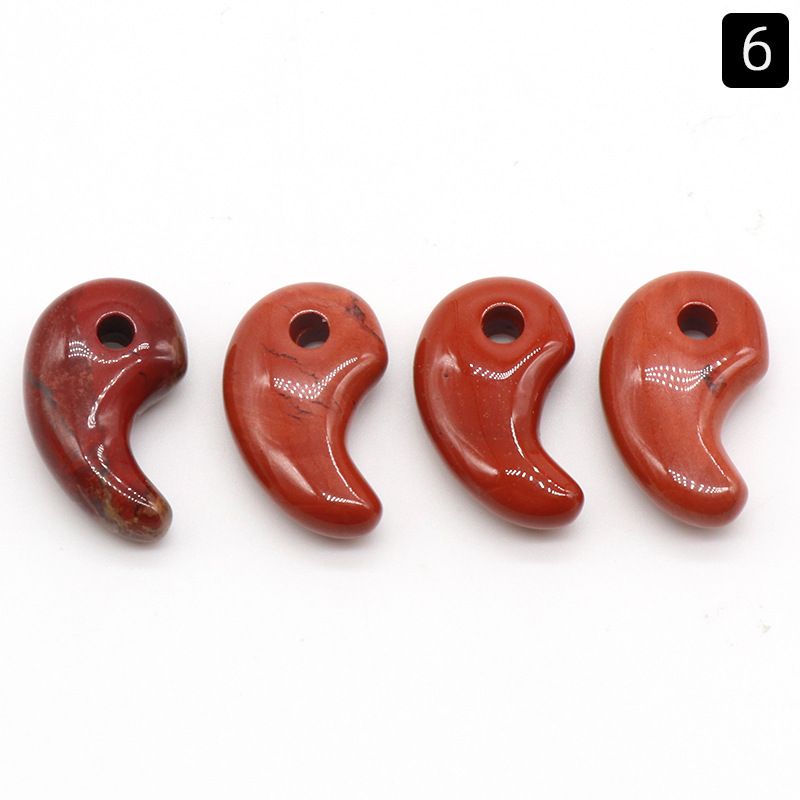1212-Cristal natural 18X30 buraco 3mm gancho pingente de jade, anime yin e yang big dog Ibaraki vinho engolindo faca demoníaca Ji