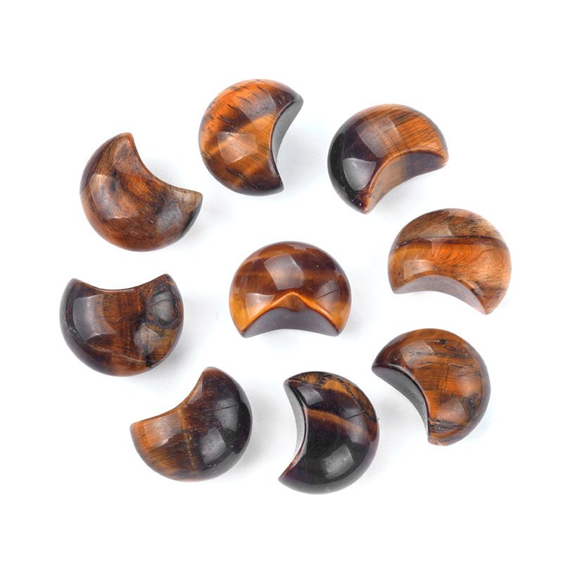1748-15Mm mini lua pequena não porosa, pedra de ágata de cristal natural pequeno crescente DIY jóias material decorativo