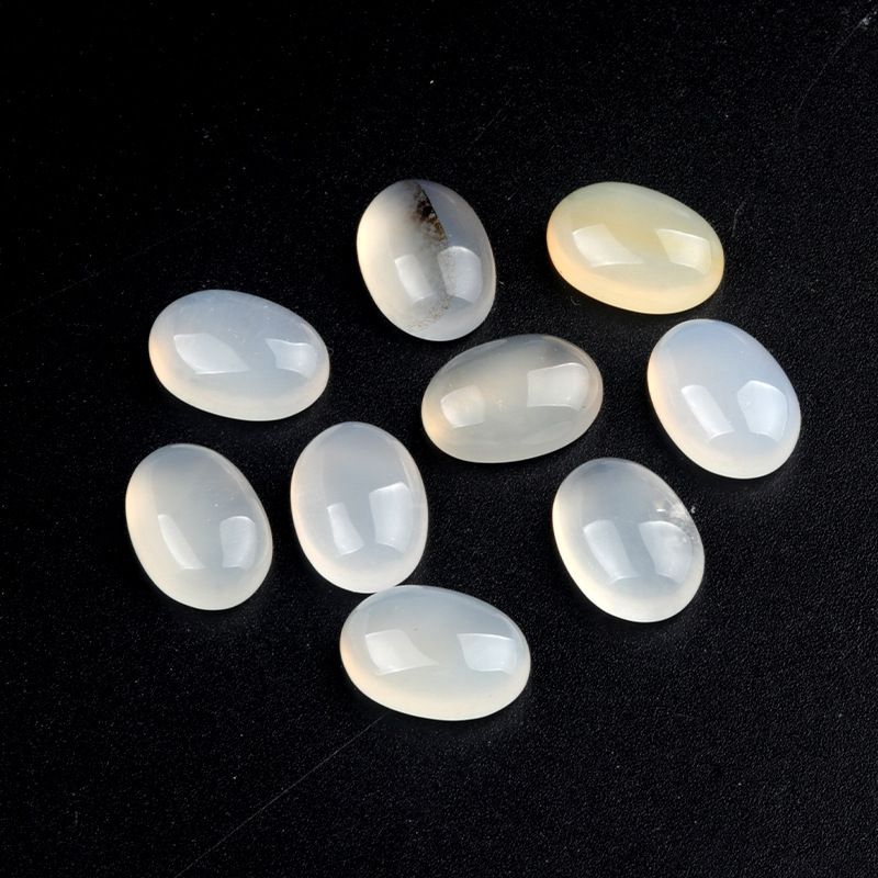 1239-10X14 Superfície de anel em forma de ovo, cristal natural única superfície curva oval geométrica DIY jóias incrustadas com acessórios de pedra solta
