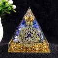 Série 2115-Q Pirâmide de cascalho de cristal de 6cm, ornamento doméstico de artesanato de resina epóxi