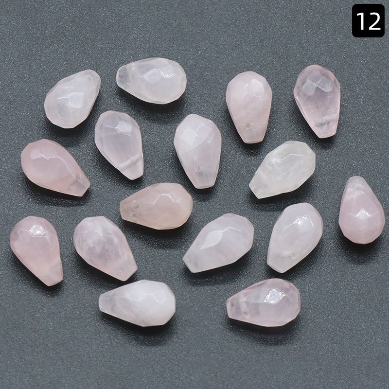 1328-Água de cristal natural buraco horizontal cortado contas soltas 10 pulseira de jóias artesanais DIY brincos gancho de cabelo