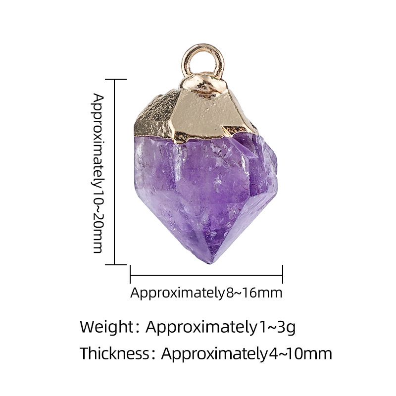 Transfronteiriço ins vento cristal natural pingente de pedra áspera DIY colar pulseira brincos dourados irregulares pedras semipreciosas jóias