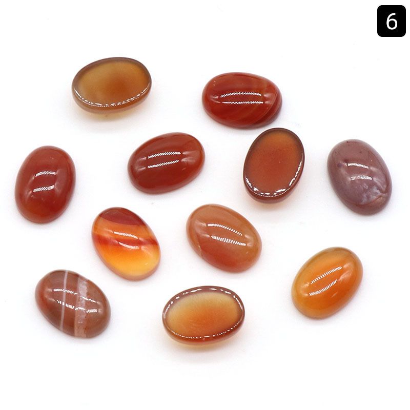 1239-10X14 Superfície de anel em forma de ovo, cristal natural única superfície curva oval geométrica DIY jóias incrustadas com acessórios de pedra solta