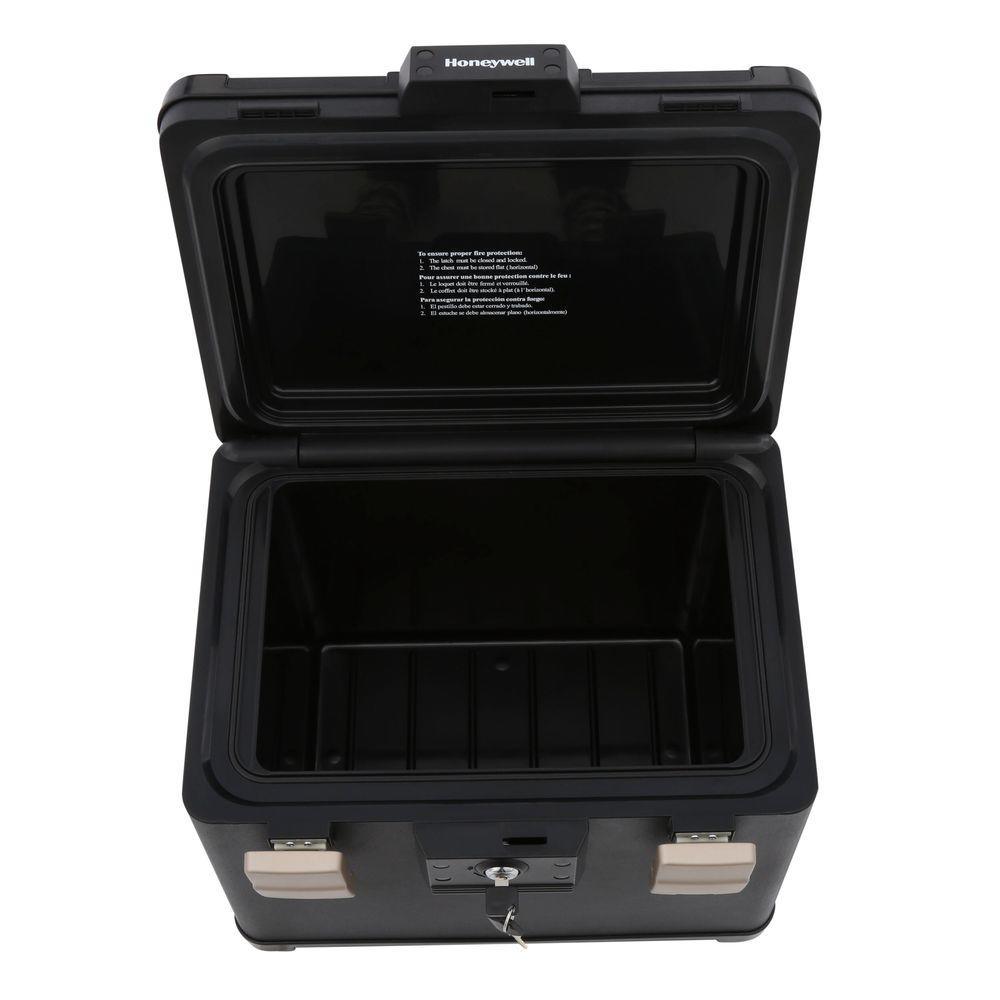 0.60 cu. ft. Molded Fire Resistant and Waterproof Filing Chest Safe with Key and Double Latch Lock