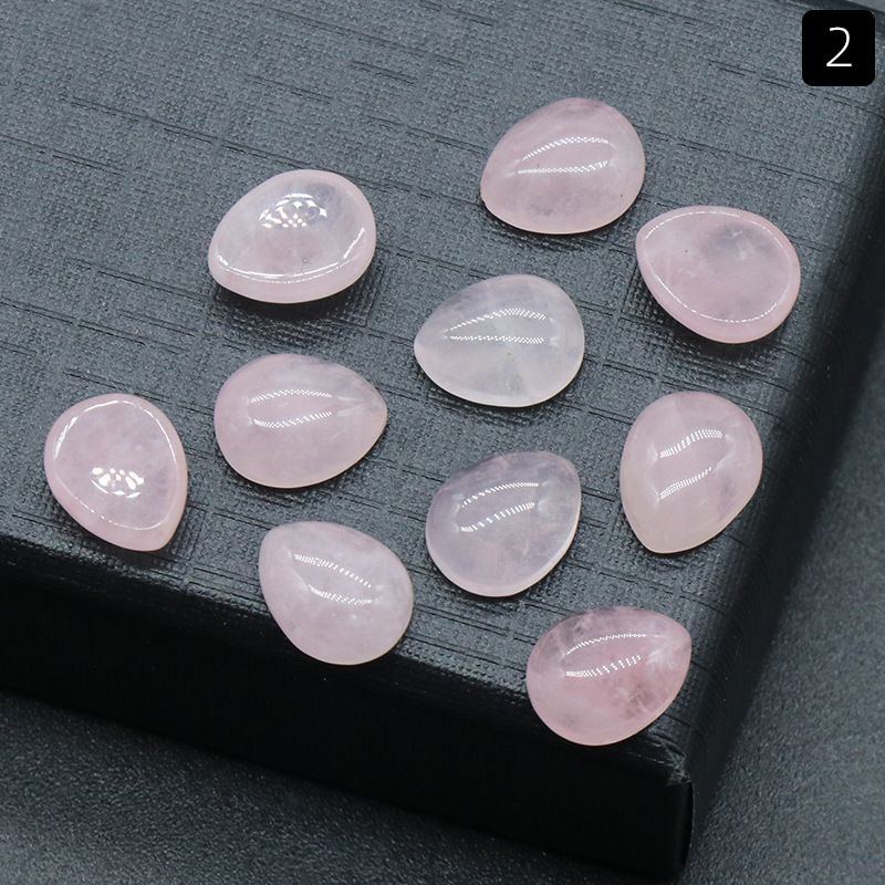1475-8X10mm superfície do anel de gota de água cristal natural superfície única curva geométrica DIY jóias incrustadas com acessórios de pedra solta