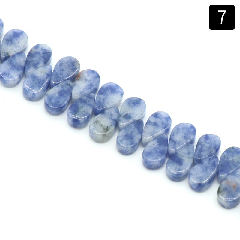 1114-Pedra de cristal natural 5X9mm gota de água plana 40 contas soltas DIY colar de contas brincos material de jóias