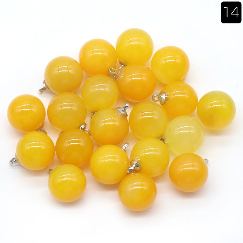 1447-12Mm pingente de bola redonda em pó de cristal tigre olho de cristal natural pedra de cristal redonda pingente de acessórios de jóias DIY material