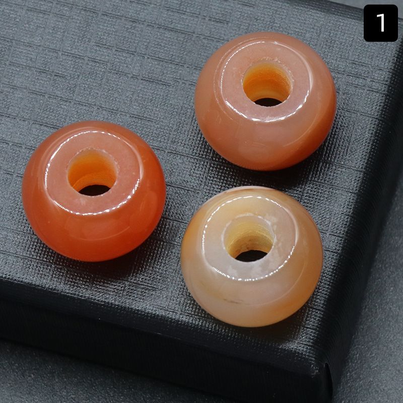 1331-12X18 _ grande furo ábaco 6mm grande furo de cristal natural ágata grande furo contas DIY corda trançada material de corda de mão