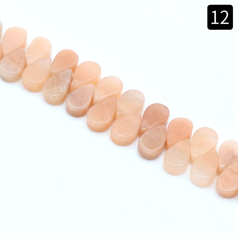 1114-Pedra de cristal natural 5X9mm gota de água plana 40 contas soltas DIY colar de contas brincos material de jóias