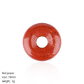 18Mm fivela de segurança de pedra natural pingente grande buraco redondo ágata nostálgico acessórios de jóias de cristal ametista fivela de segurança