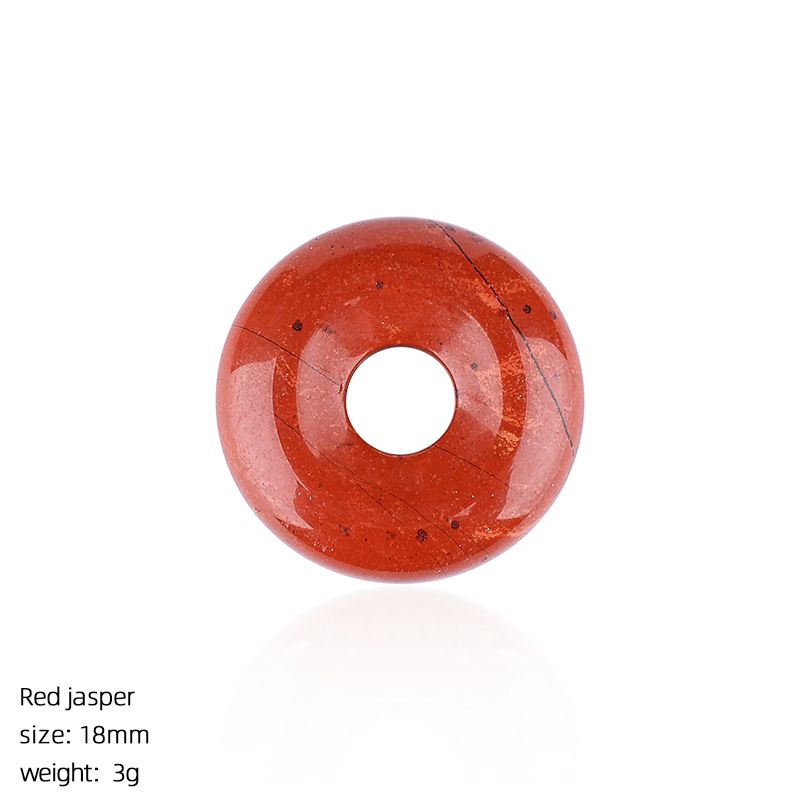 18Mm fivela de segurança de pedra natural pingente grande buraco redondo ágata nostálgico acessórios de jóias de cristal ametista fivela de segurança