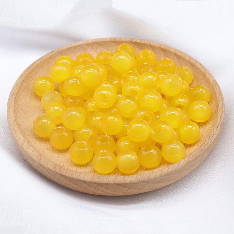1587 uma abertura de 10mm 4mm azul amarelo verde branco vermelho preto ágata contas redondas grande buraco solto contas DIY tecido acessórios de jóias