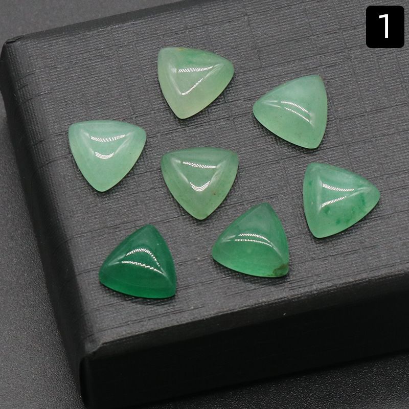 Superfície de anel triangular de 1226-10Mm, pedra de cristal natural única superfície curva triangular DIY jóias incrustadas com acessórios de pedra solta