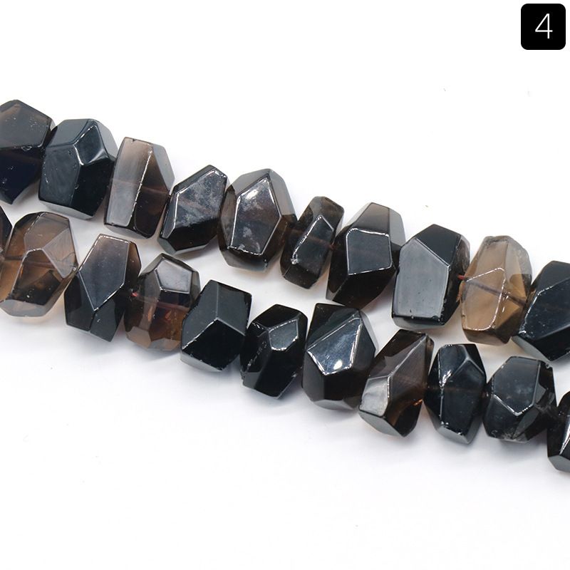 1529-Cristal corte irregular contas soltas orifício horizontal pulseira artesanal DIY colar brincos acessórios de jóias material