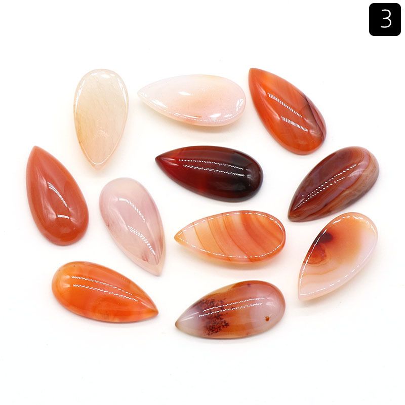 Superfície de anel de gota de água de 1485-15X30mm, cristal natural única superfície curva geométrica DIY jóias incrustadas com acessórios de pedra solta
