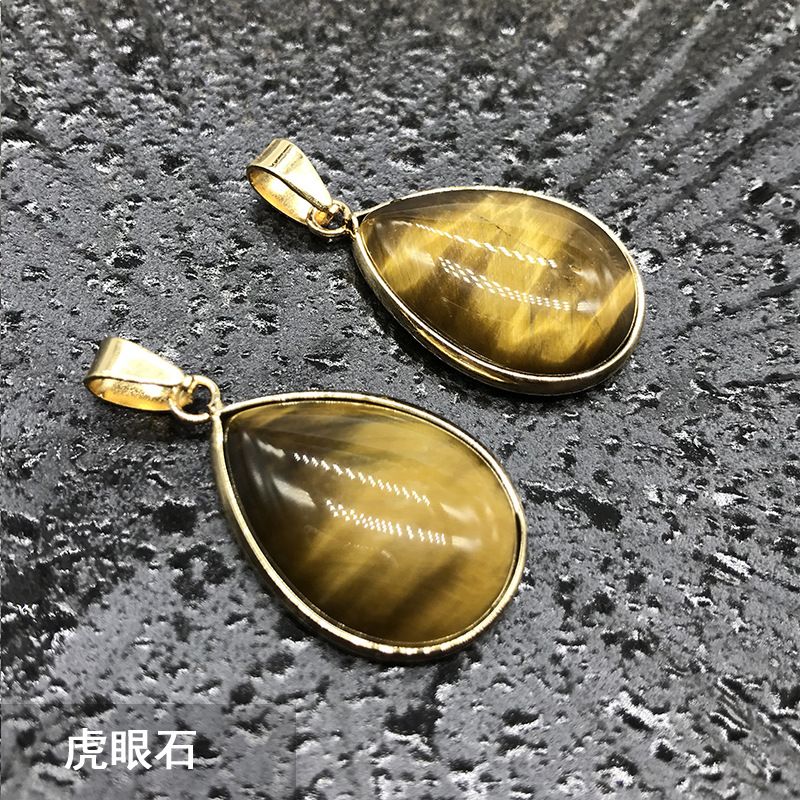 Nova venda quente, pingente de gota de água com bainha de ágata de cristal de ágata, colar de cobre turquesa.