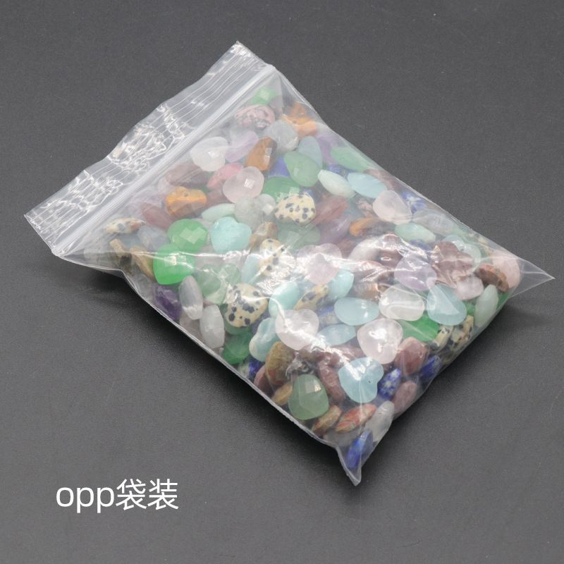 1591 um pingente de amor de corte de 12mm, pedra de cristal natural em forma de coração pulseira DIY acessórios de jóias