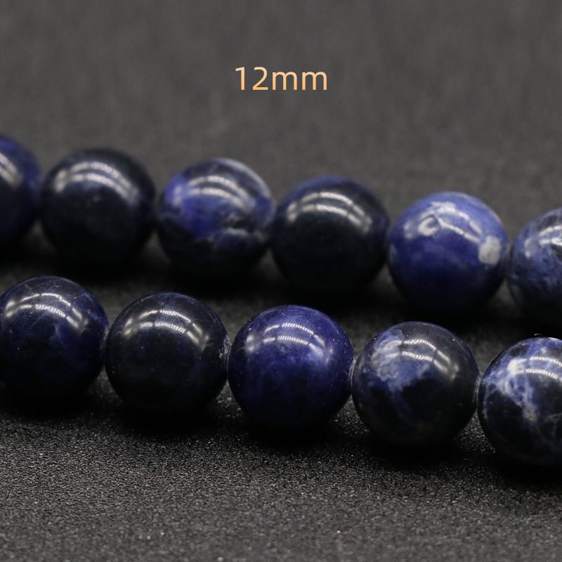 199-Sodalite sodalite contas redondas padrão azul contas soltas DIY pulseira de contas colar acessórios de jóias trabalho em andamento
