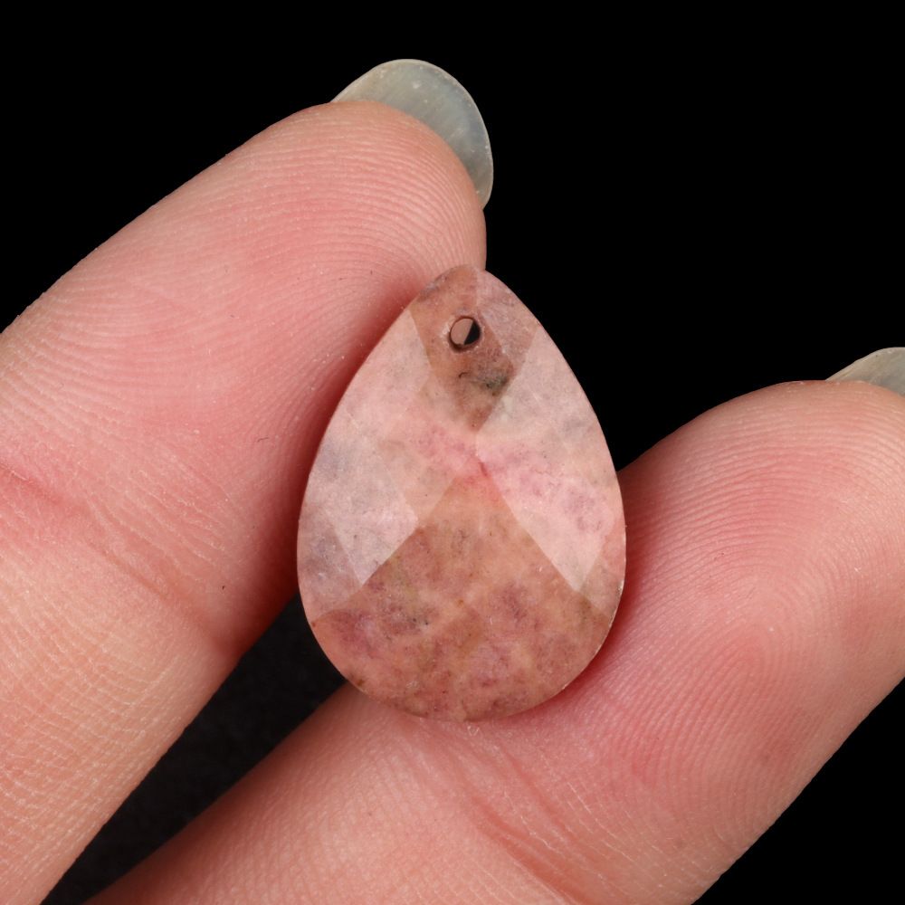 1799-Pedra de ágata de cristal natural 13x18mm pingente de gota de água plana cortada DIY colar brincos acessórios de jóias