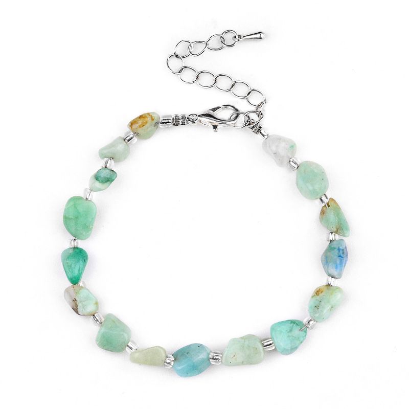 2077-Pulseira de ametista cristal azul turmalina cabelo cristal pulseira de pedra irregular mercadoria cênica