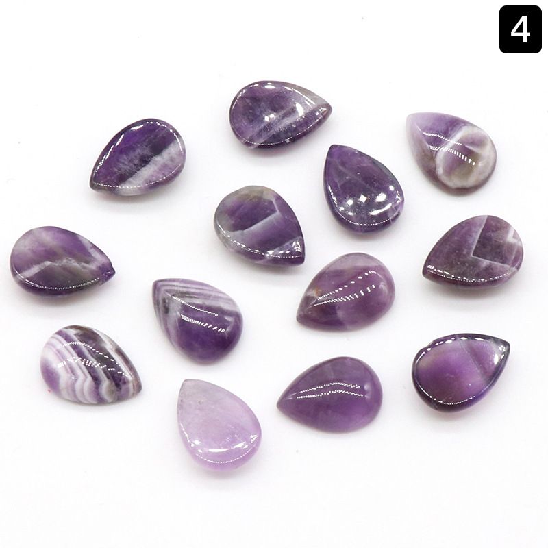 Face de anel em forma de gota d'água 1227-13X18, joias geométricas simples curvas de cristal natural embutidas com acessórios de pedra solta