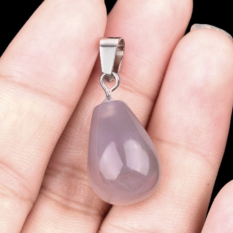1463-20Mm pingente de gota de água redonda, pedra semi-preciosa natural pingente de gota de água redonda brincos DIY colar acessórios de jóias