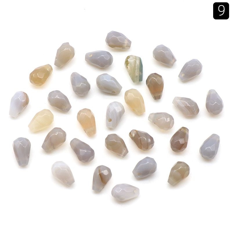 1320-Natural cristal gota de água buraco cruzado cortado contas soltas 10 brincos de pulseira de jóias artesanais DIY acessórios de grampo de cabelo