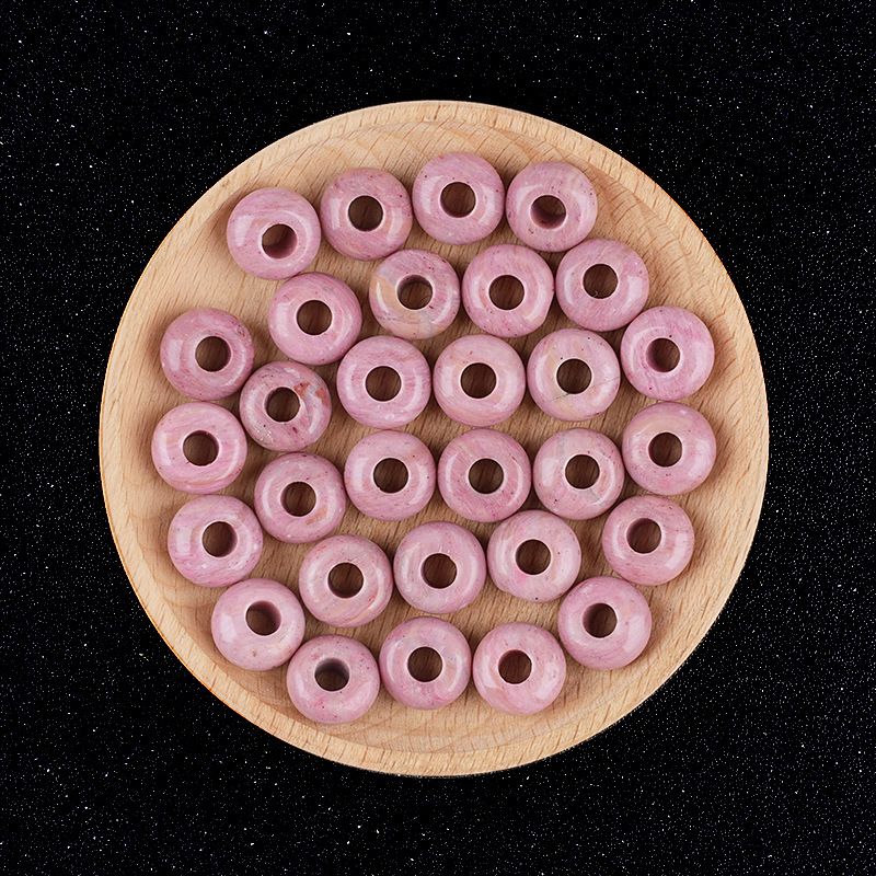 325-Grânulos de orifícios grandes 8 * 14mm de cristal de ábaco de ágata material de acessórios tecidos à mão DIY