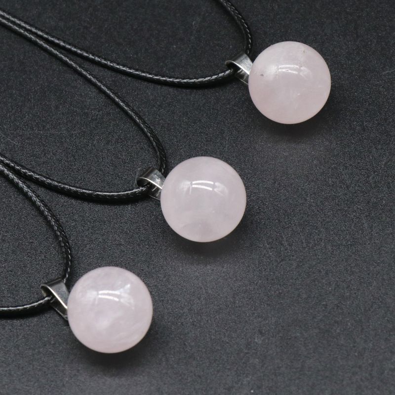 1578 um pingente de bola redonda de 16 mm, pingente de bola de pedra semipreciosa de ágata de cristal natural trabalho em andamento decoração de colar DIY