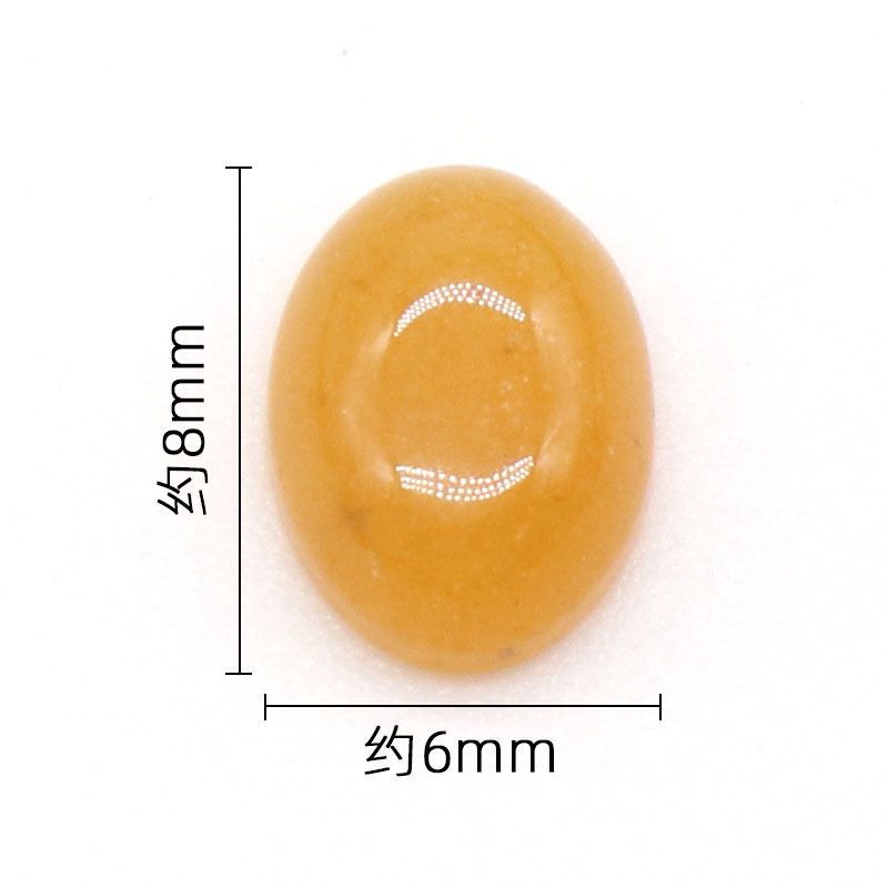 Superfície de anel em forma de ovo 1236-6X8mm, cristal natural de arco único oval geométrico DIY jóias incrustadas com acessórios de pedra solta
