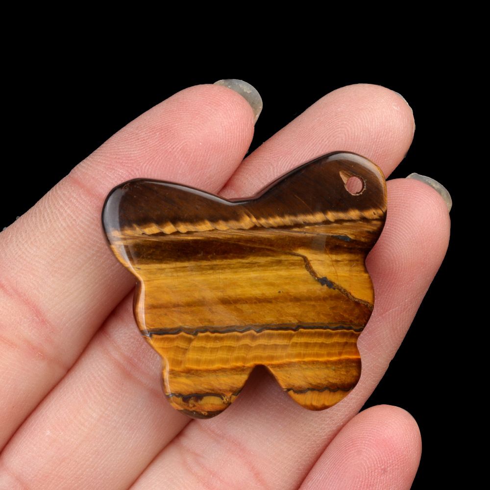 1791 - 30 × 35 mm grande pingente de borboleta, pedra de ágata de cristal natural, enfeite de mesa de borboleta esculpida