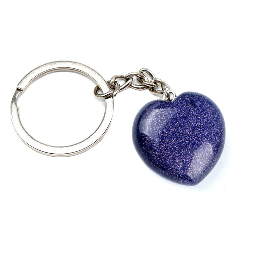 Pedra de ágata de cristal natural 30mm chaveiro do amor, pingente em forma de coração DIY caixa de presente acessórios de jóias