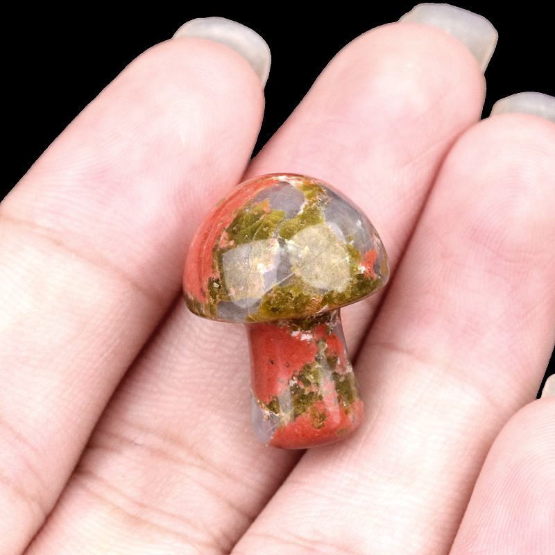 883-Amethyst agate stone mini 2cm pequeno cogumelo DIY micro paisagem Mori paisagismo jardim flor vaso decoração