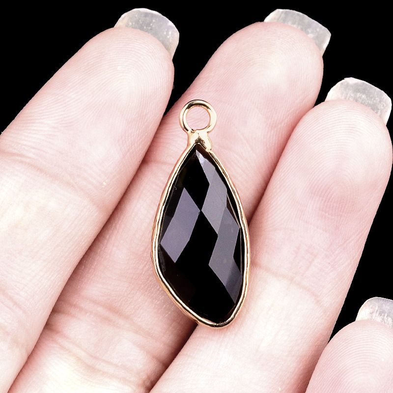 2099-11X21mm ametista cobre bainha pingente de gota de água em forma especial brincos DIY gancho de cabelo acessórios material