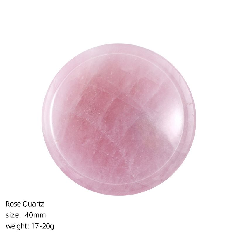 Pedra do polegar de cristal natural 40mm massagem de descompressão jogar pedra com ranhura de cristal ágata pedra de preocupação redonda