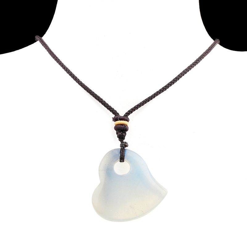 2334-Colar de coração de pêssego de ágata de cristal natural 30mm torto pingente de coração de pêssego pingente de jóias DIY