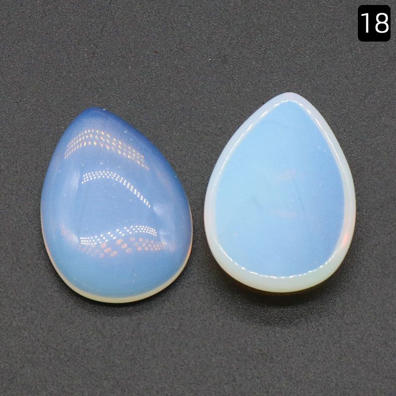 1235-18 × 25 superfície do anel de gota de água, cristal natural única superfície curva geométrica DIY jóias incrustadas com acessórios de pedra solta