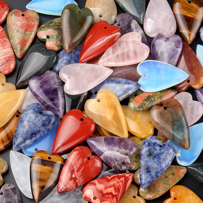 25 * 40 longo amor casal DIY material artesanal cristal ágata pêssego colar acessórios com buracos