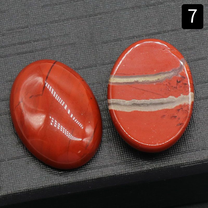 1229-18 × 25 Superfície do anel em forma de ovo Cristal natural único arco geométrico DIY jóias incrustadas com acessórios de pedra solta