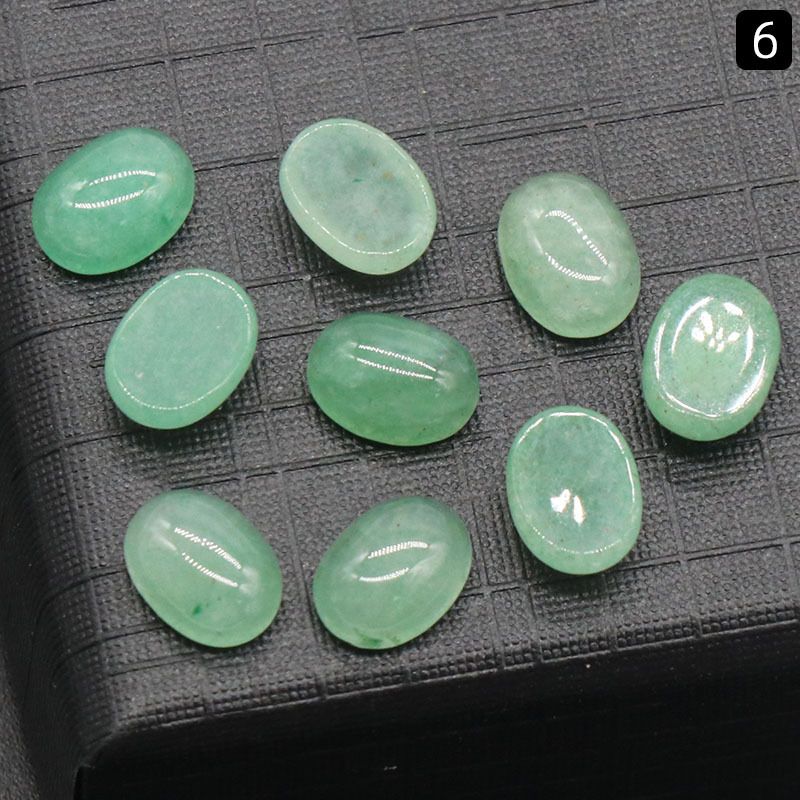 Superfície de anel em forma de ovo 1236-6X8mm, cristal natural de arco único oval geométrico DIY jóias incrustadas com acessórios de pedra solta