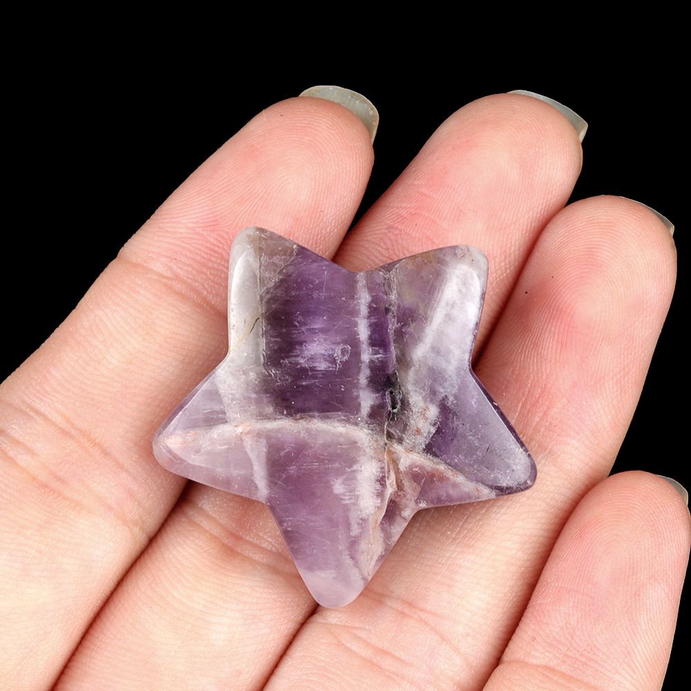 1433-30Mm pentagrama de cristal natural ágata estrela de pedra lua DIY estrela não porosa acessórios material