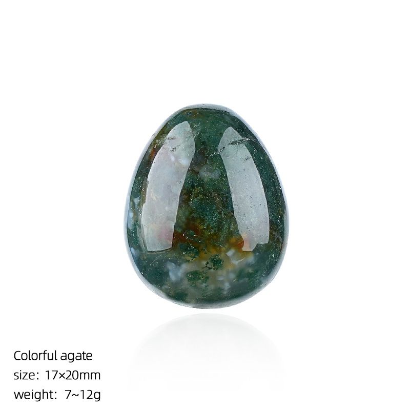 1431 Ovo de pedra de pedra crua em forma de pássaro de cristal natural de 20mm de cristal natural pequeno com ágata da Páscoa esculpida em forma de ovo