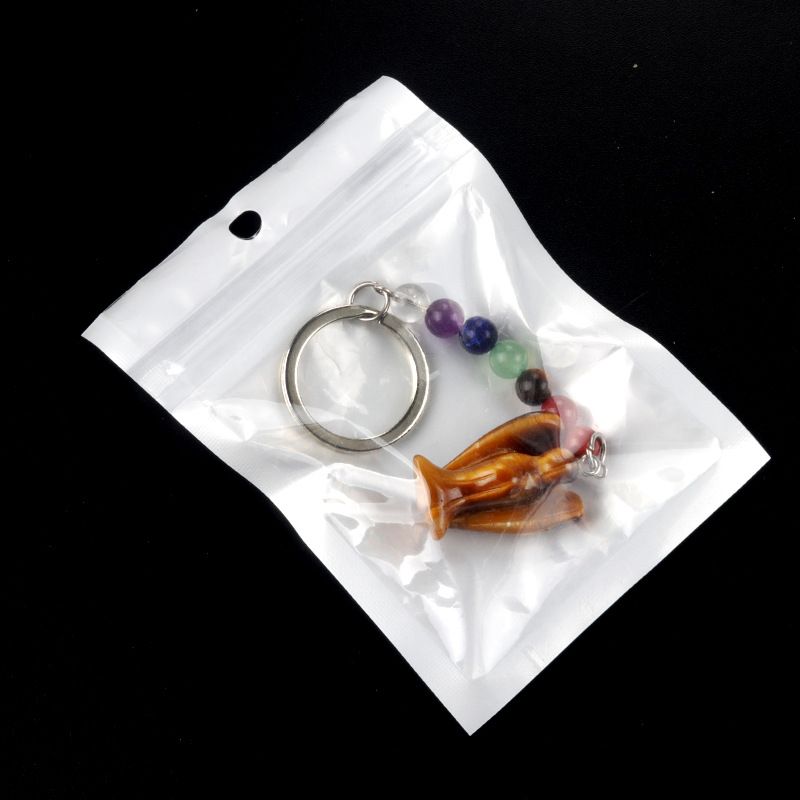 1715-Chaveiro de Anjo Chakra, Chaveiro de Anjo Gravado em Pedra Semi-Preciosa Natural, Pingente de Anjo da Guarda