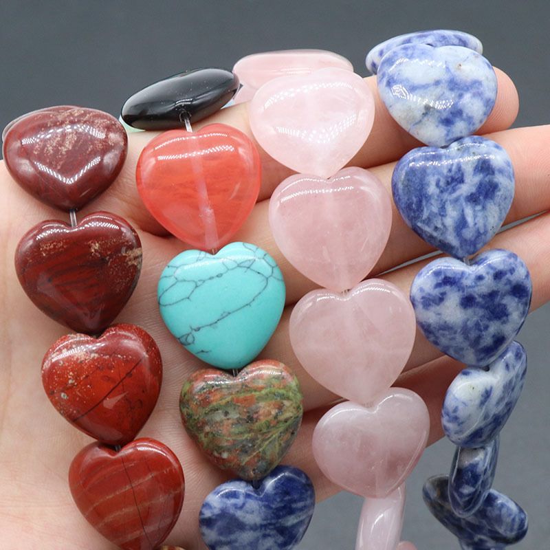 1359-20Mm ágata de cristal de amor pedras semi-preciosas contas soltas pulseira DIY colar brincos acessórios de jóias material